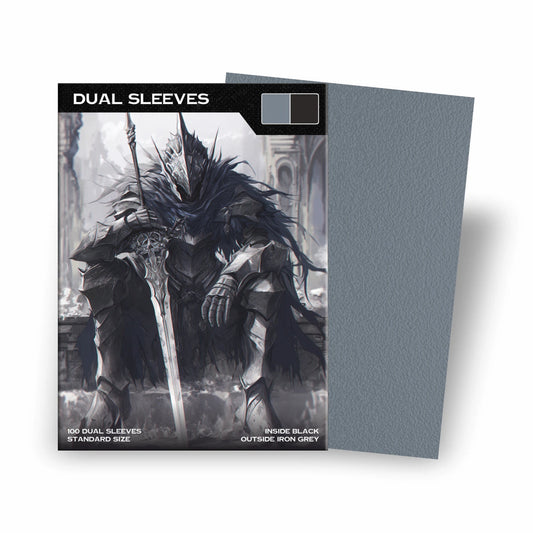 Baba Sleeves - Matte Dual Grau / Iron Grey Hüllen Standard Size (100 Sleeves)
