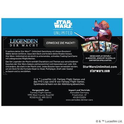 Preorder - Star Wars: Unlimited – Legenden der Macht (Booster-Display)