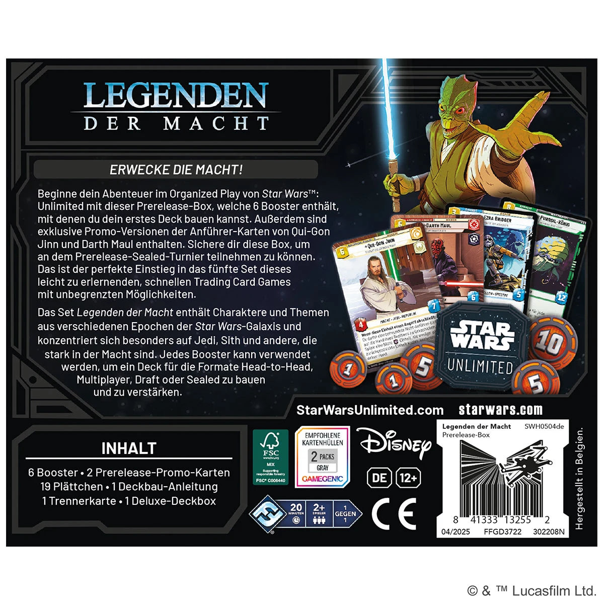 Preorder - Star Wars: Unlimited - Legenden der Macht (Prerelease-Box)