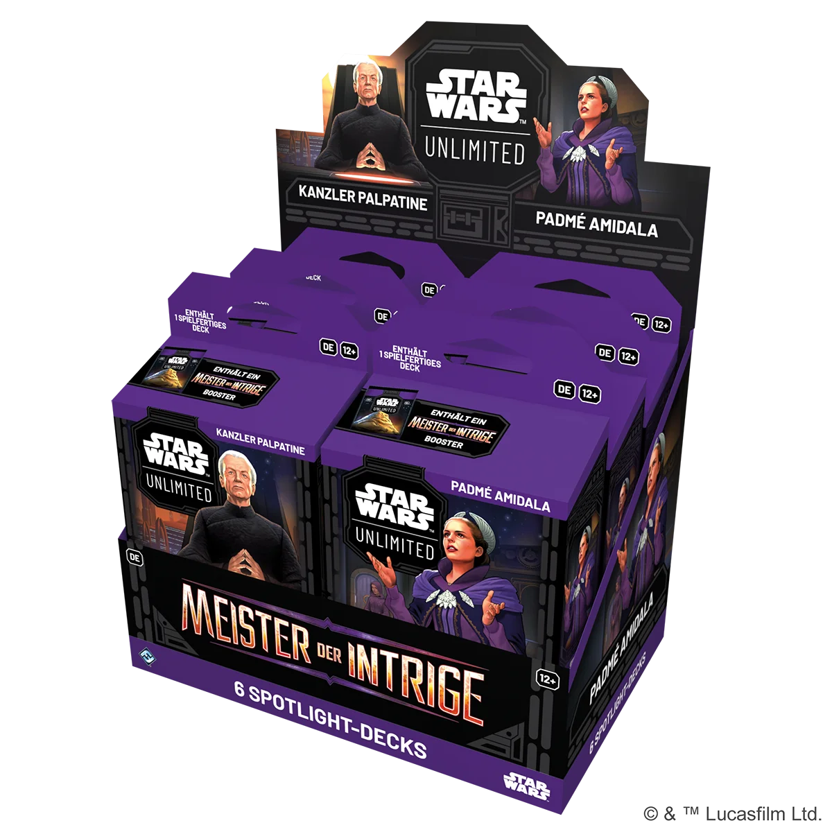 Preorder - Star Wars: Unlimited – Meister der Intrige (Spotlight-Deck-Mix-Display)