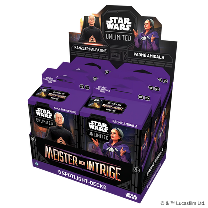 Preorder - Star Wars: Unlimited – Meister der Intrige (Spotlight-Deck-Mix-Display)