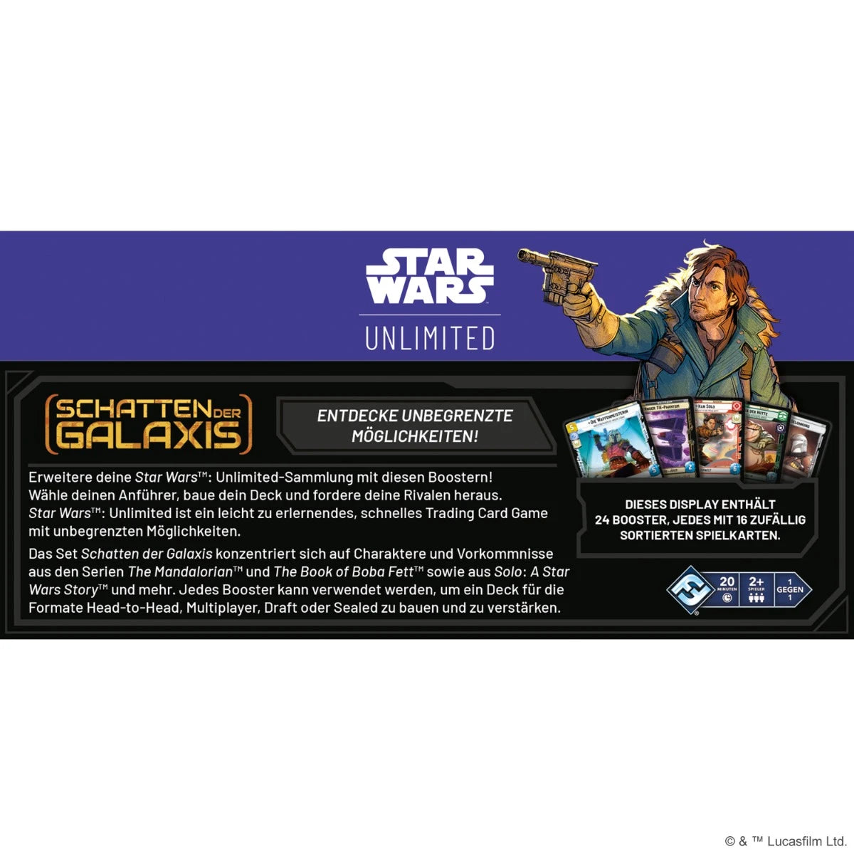 Star Wars: Unlimited - Schatten der Galaxis (Booster-Display)