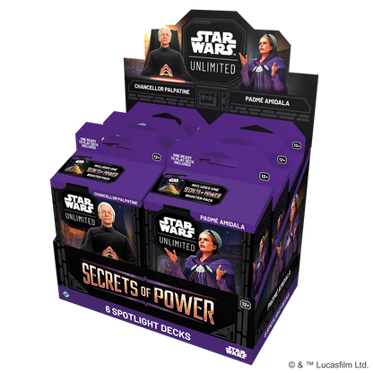Preorder - Star Wars: Unlimited – Secrets of Power (Spotlight Deck Mix Display)
