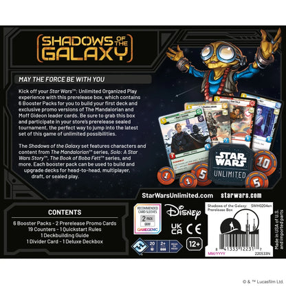 Preorder - Star Wars: Unlimited – Shadows of the Galaxy (Prerelease-Box)