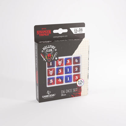Preorder - Stranger Things - Hellfire Club D6 Dice Set (12x) – 16mm