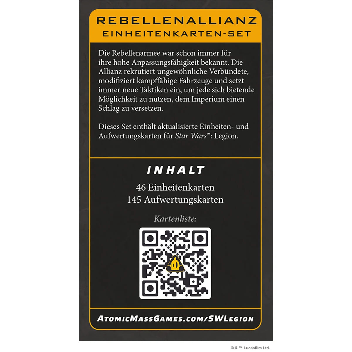 Star Wars: Legion – Rebellenallianz Einheitenkarten-Set