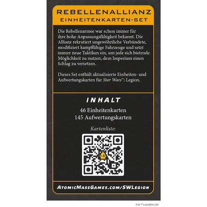 Star Wars: Legion – Rebellenallianz Einheitenkarten-Set