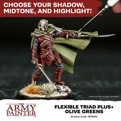 Preorder - The Army Painter - Olive Greens Flexible Triad PLUS+