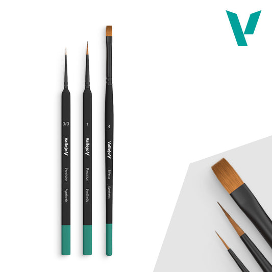 Starter Set I (Round No.1 & 3/0 Triangular Handle, Flat No.4 )