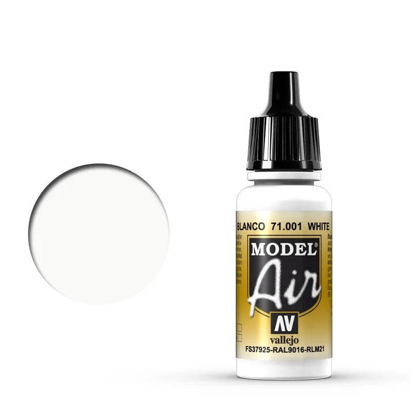 Vallejo Model Air: 001 White, 17 ml