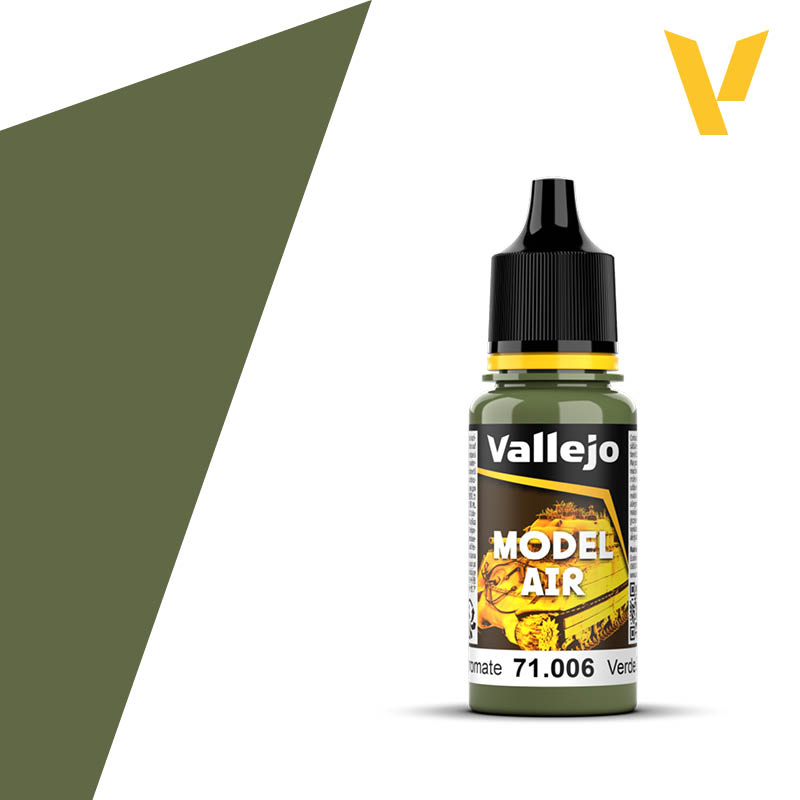 Vallejo Model Air: 006 Camouflage Light Green, 17 ml
