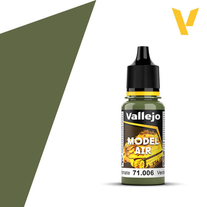 Vallejo Model Air: 006 Camouflage Light Green, 17 ml