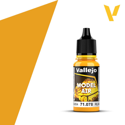 Vallejo Model Air: 078 Gold Yellow, 17 ml
