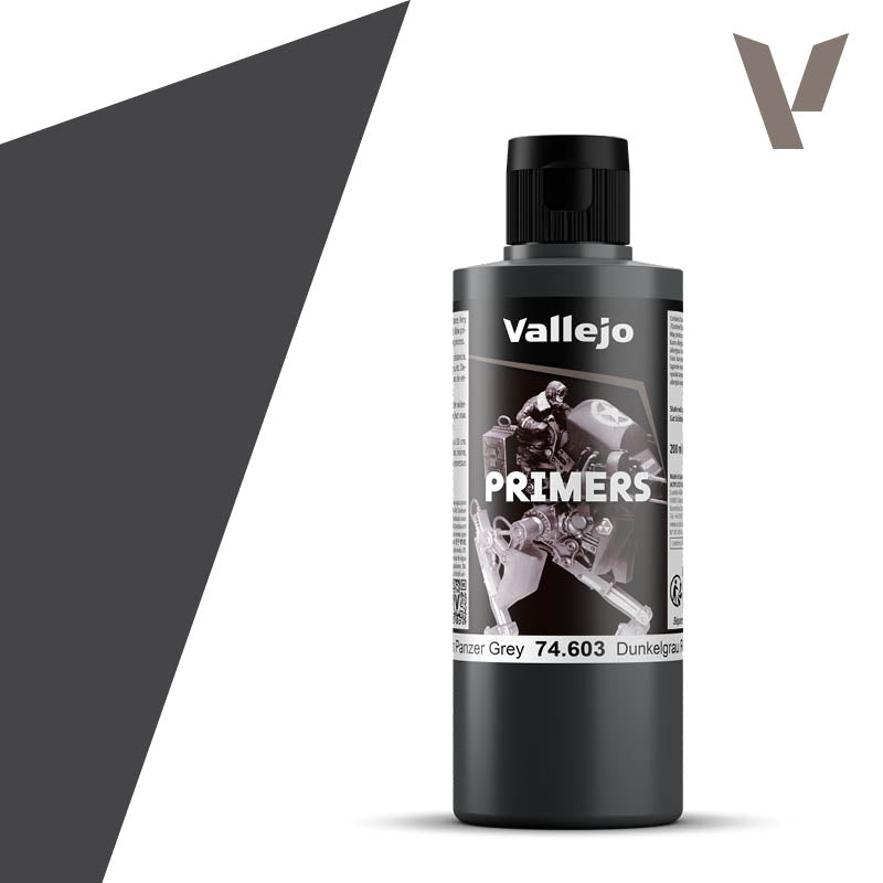 Vallejo Surface Primer German Panzer Grey / Schwarzgrau (RAL7021) 200ml
