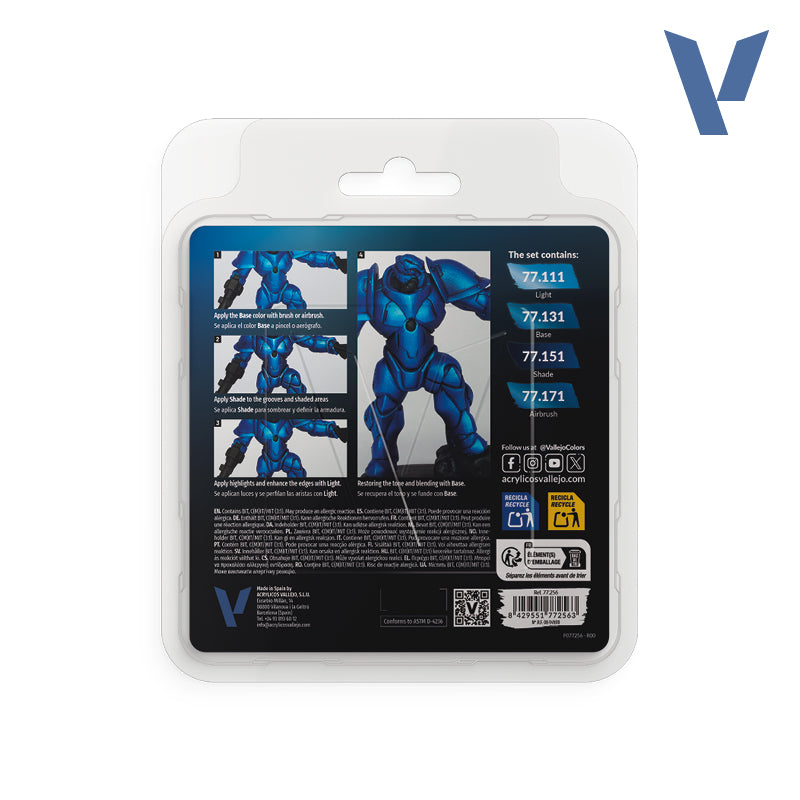 TMM PAINT SET Sapphire Blue von Vallejo