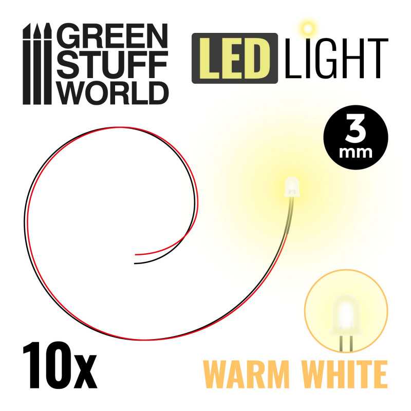 Warmes Weißes LED-Leuchten - 3mm