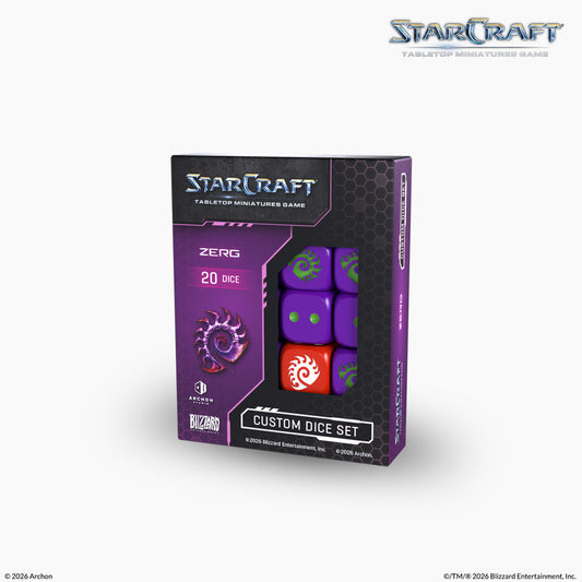 Preorder - Starcraft TMG: Custom Dice Set: Zerg (20 Dice)