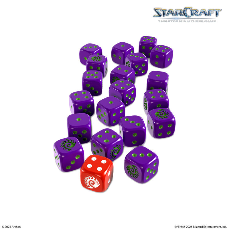 Preorder - Starcraft TMG: Custom Dice Set: Zerg (20 Dice)