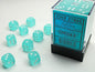 Frosted™ 12mm d6 Teal/white Dice Block™ (36 dice)