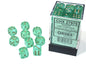 Borealis® 12mm d6 Light Green/gold Luminary™ Dice Block™ (36 dice)