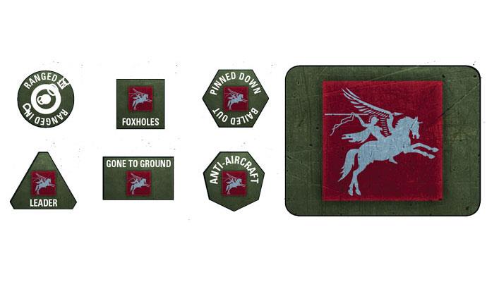 6th Airborne Tokens (x20) & Objectives (x2)