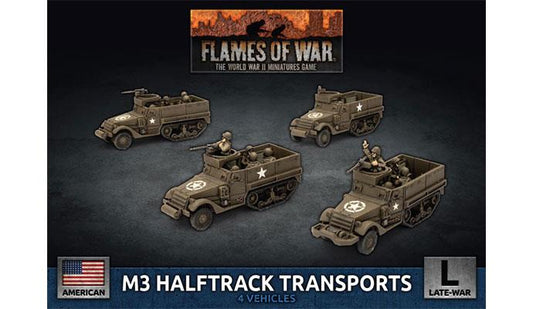 M3 Halftrack Transport Platoon (Late War x4 Tanks Plastic)