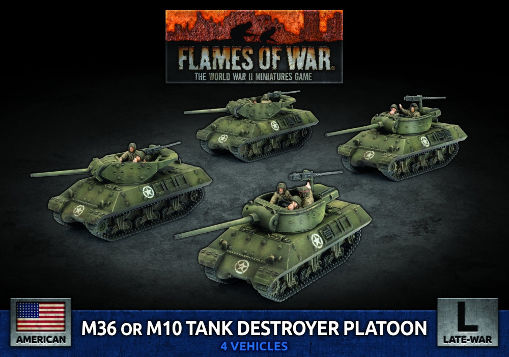 M36 and M10 Tank Destroyer Platoon (x4 Plastic)