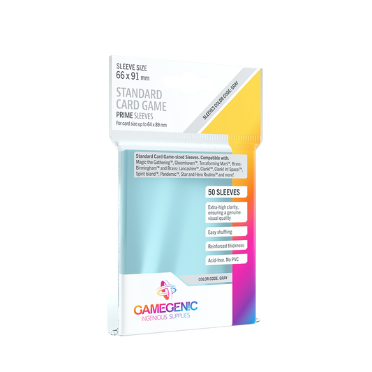 PRIME Standard Card Game Sleeves Clear