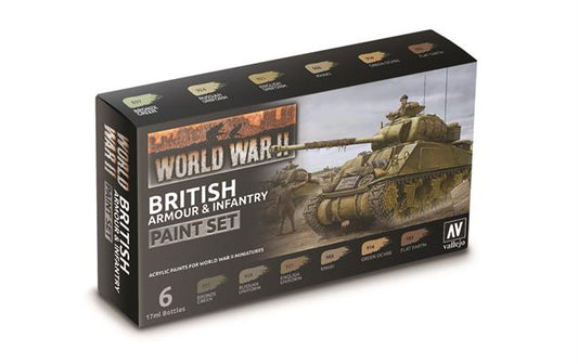 WWII British Armor &amp; Infantry Paint Set