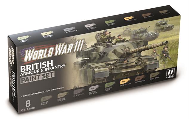 WWIII British Armor and Infantry Painting Set