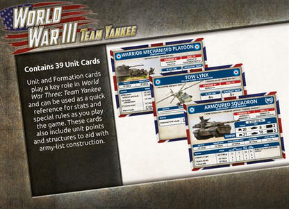 WWIII: British Unit Card Pack