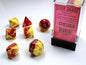 Gemini® Polyhedral Red-Yellow/silver 7-Die Set