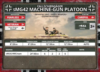 Fallschirmjager HMG Platoon (Late War x4 Guns Plastic)
