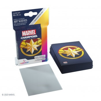 Marvel Champions Art Sleeves - Captain Marvel (50+1 Sleeves)