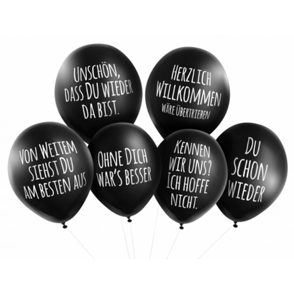 Pechkeks anti-party balloons (with saying, welcome set