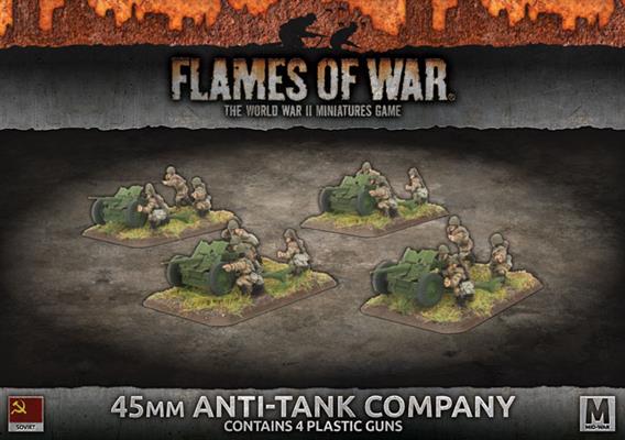 45mm Anti-Tank Company (Mid War x4 Guns Plastic)