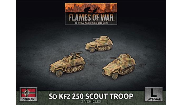 Sd Kfz 250 Scout Troop (Late War x3 Tanks Plastic)