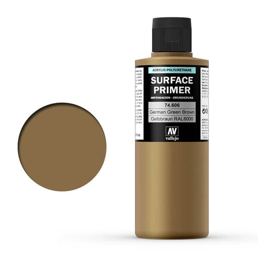 Vallejo Surface Primer German Green Brown (RAL8000) (200ml)