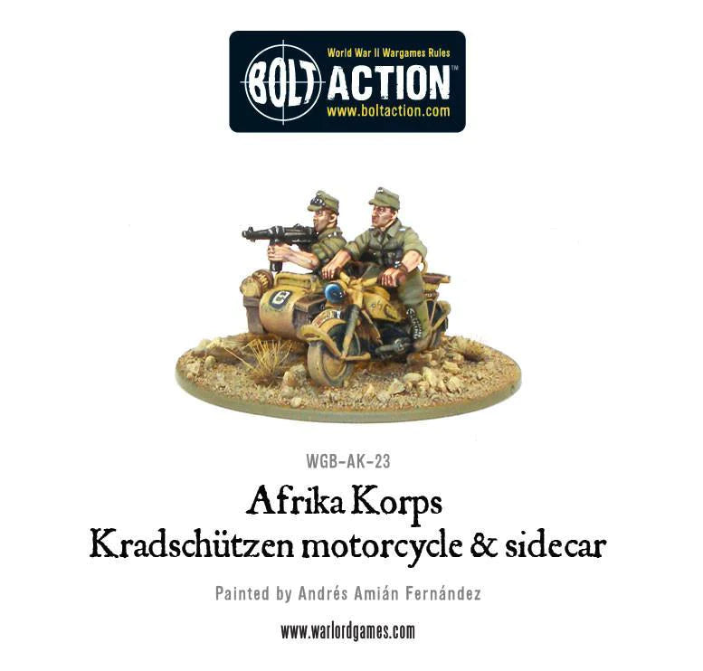 Afrika Korps motorcycle and sidecar - Afrika Korps motorcycle with sidecar
