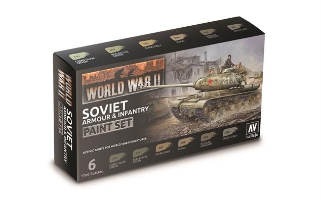 WWII Soviet Armour & Infantry Paint Set