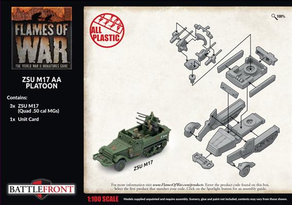 ZSU M17 Anti-Aircraft Platoon (x3 Plastic) (MO)