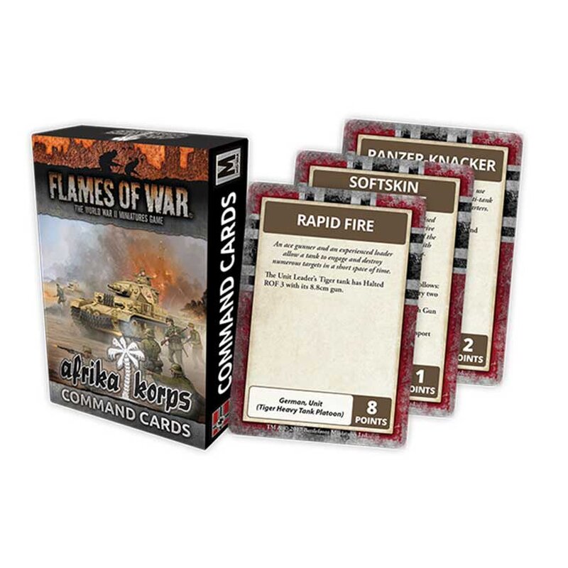 Afrika Corps Command Cards (34 Cards) (EN)