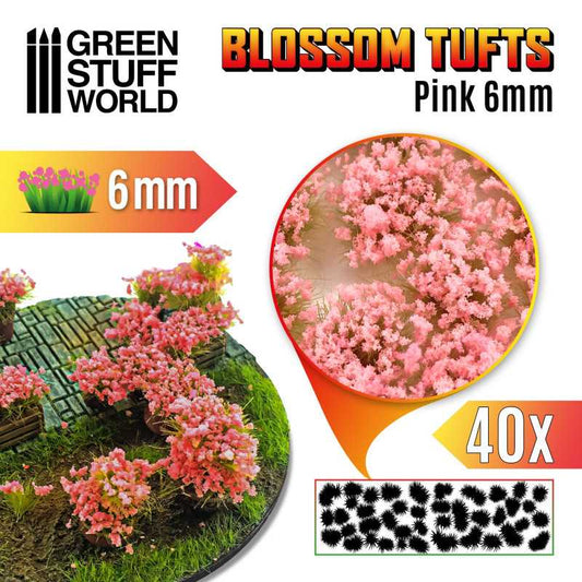 Flower clusters - self-adhesive - 6mm - PINK