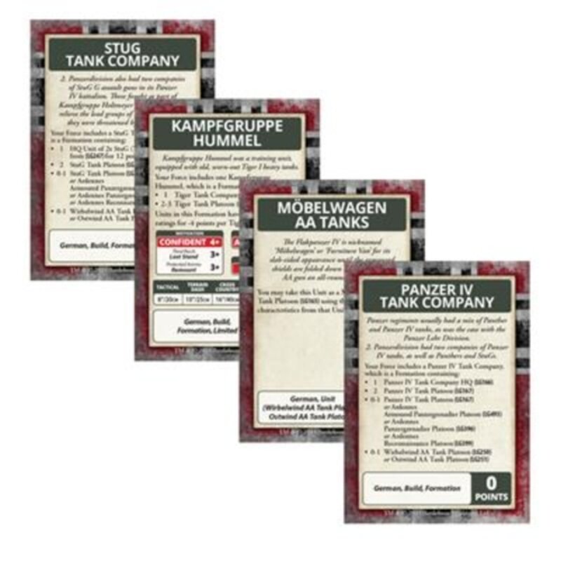 Bulge: German Command Cards