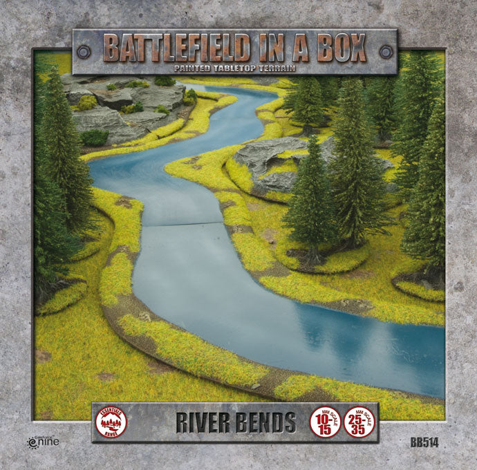 Essentials: River Bends (x3), Full Painted Terrain