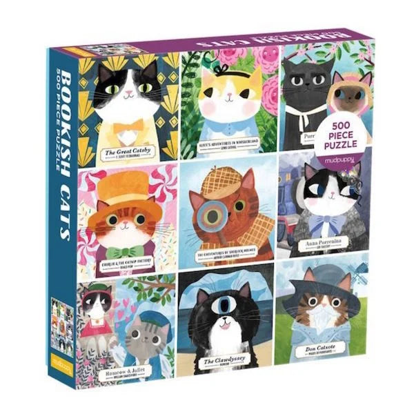 Mudpuppy: Bookish Cats 500 Piece Family Puzzle