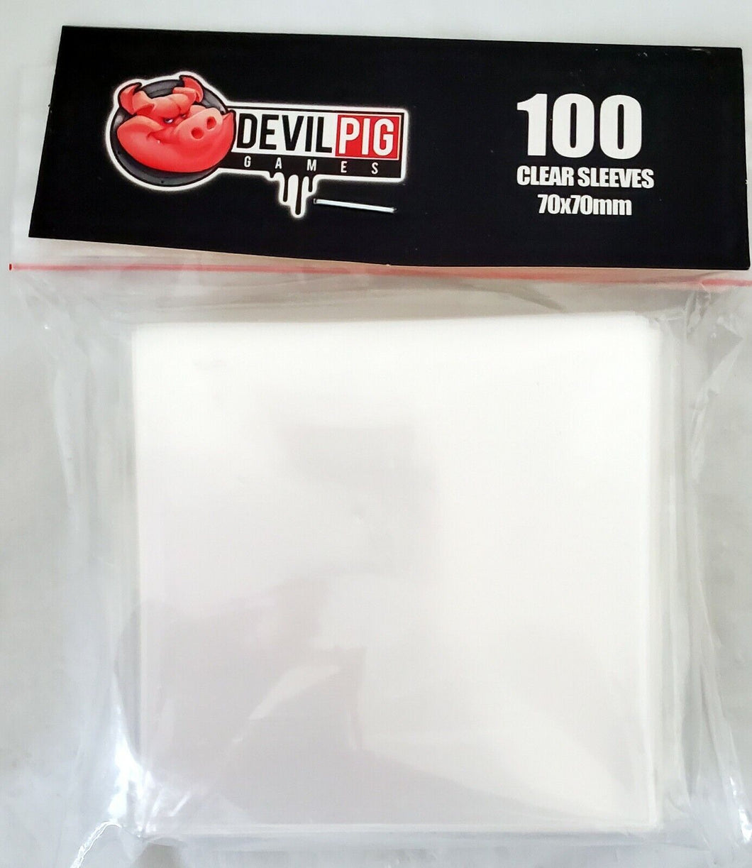 100 70mm x 70mm Card Sleeves Devil Pig Games