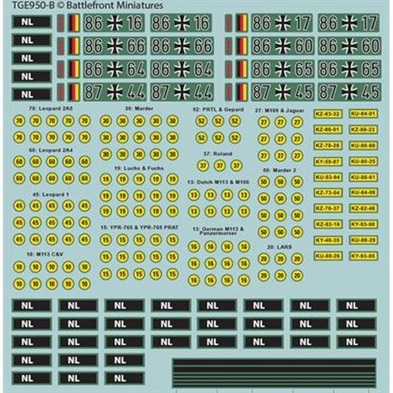 WW3 West German Decal Set